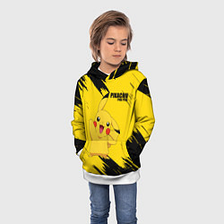 Толстовка-худи детская PIKACHU: PIKA PIKA, цвет: 3D-белый — фото 2