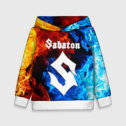 Толстовка-худи детская SABATON, цвет: 3D-белый