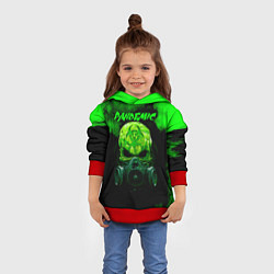 Толстовка-худи детская Пандемия, цвет: 3D-красный — фото 2