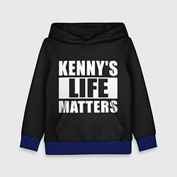 Толстовка-худи детская KENNYS LIFE MATTERS, цвет: 3D-синий