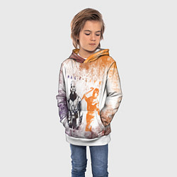 Толстовка-худи детская Half life attack, цвет: 3D-белый — фото 2