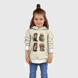 Толстовка-худи детская Настоящие Черепашки, цвет: 3D-белый — фото 2