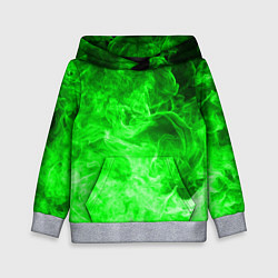 Детская толстовка ОГОНЬ GREEN NEON