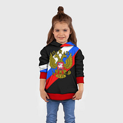Толстовка-худи детская РОССИЯ, цвет: 3D-красный — фото 2