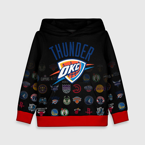 Детская толстовка Oklahoma City Thunder 2 / 3D-Красный – фото 1