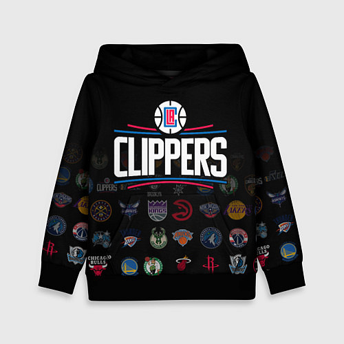 Детская толстовка Los Angeles Clippers 2 / 3D-Черный – фото 1