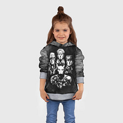 Толстовка-худи детская JOJOS BIZARRE ADVENTURE, цвет: 3D-меланж — фото 2