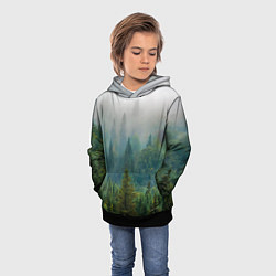 Толстовка-худи детская Лес, цвет: 3D-черный — фото 2