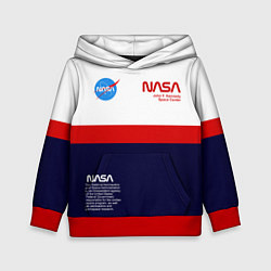 Толстовка-худи детская NASA, цвет: 3D-красный