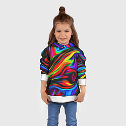 Толстовка-худи детская ABSTRACT, цвет: 3D-белый — фото 2