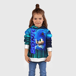 Толстовка-худи детская Sonik, цвет: 3D-белый — фото 2
