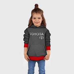 Толстовка-худи детская Toyota Carbon, цвет: 3D-красный — фото 2
