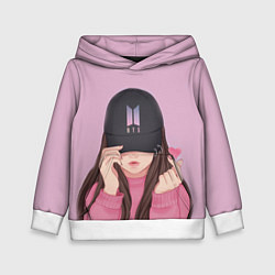 Толстовка-худи детская BTS, цвет: 3D-белый