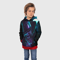 Толстовка-худи детская ЧУЖОЙ, цвет: 3D-красный — фото 2