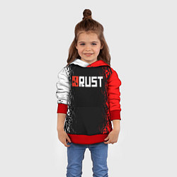 Толстовка-худи детская RUST, цвет: 3D-красный — фото 2
