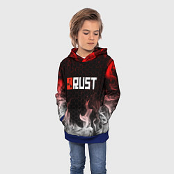Толстовка-худи детская RUST, цвет: 3D-синий — фото 2