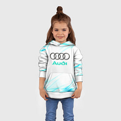 Толстовка-худи детская Audi, цвет: 3D-белый — фото 2