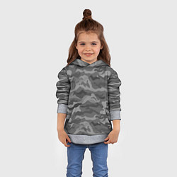 Толстовка-худи детская КАМУФЛЯЖ GREY, цвет: 3D-меланж — фото 2