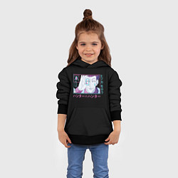 Толстовка-худи детская Hisoka, Hunter X Hunter HXH, цвет: 3D-черный — фото 2