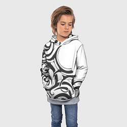 Толстовка-худи детская Узоры, цвет: 3D-меланж — фото 2