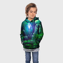 Толстовка-худи детская Дорога в храм, цвет: 3D-меланж — фото 2