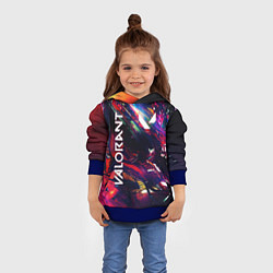 Толстовка-худи детская VALORANT, цвет: 3D-синий — фото 2