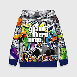 Толстовка-худи детская GTA, цвет: 3D-синий