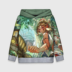 Толстовка-худи детская Гибли, цвет: 3D-меланж
