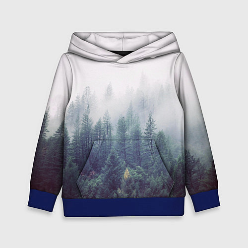 Детская толстовка Сибирский лес / 3D-Синий – фото 1
