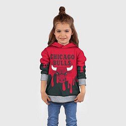 Толстовка-худи детская Chicago Bulls, цвет: 3D-меланж — фото 2
