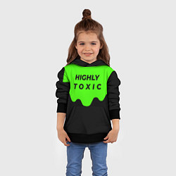 Толстовка-худи детская HIGHLY toxic 0 2, цвет: 3D-черный — фото 2