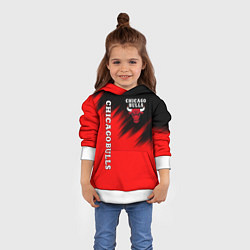 Толстовка-худи детская CHICAGO BULLS, цвет: 3D-белый — фото 2