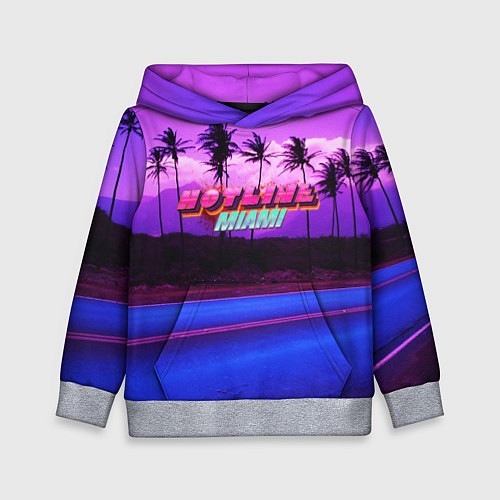 Детская толстовка HOTLINE MIAMI / 3D-Меланж – фото 1