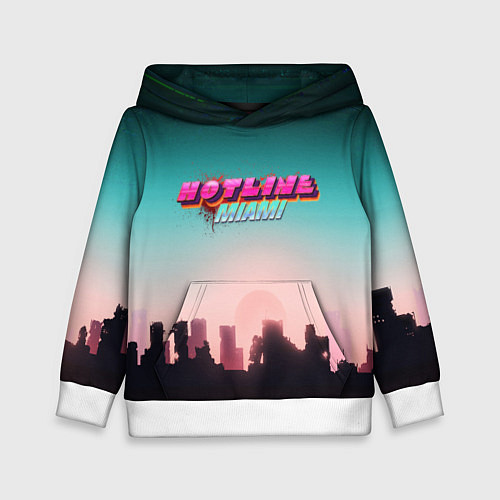 Детская толстовка HOTLINE MIAMI / 3D-Белый – фото 1