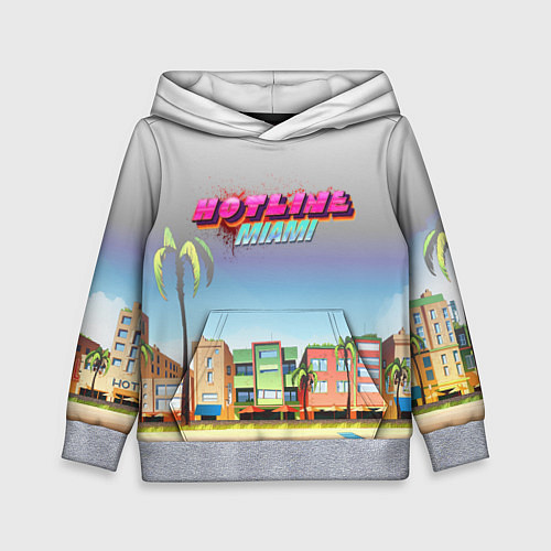 Детская толстовка HOTLINE MIAMI / 3D-Меланж – фото 1