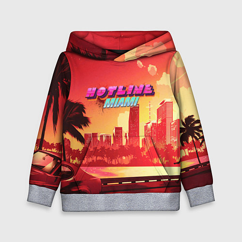 Детская толстовка HOTLINE MIAMI / 3D-Меланж – фото 1