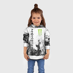 Толстовка-худи детская MONSTER ENERGY, цвет: 3D-белый — фото 2