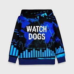 Толстовка-худи детская Watch Dogs, цвет: 3D-синий