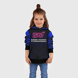 Толстовка-худи детская SUBARU STI Z, цвет: 3D-черный — фото 2