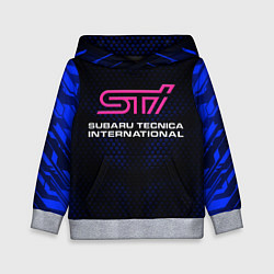 Толстовка-худи детская SUBARU STI Z, цвет: 3D-меланж