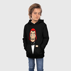 Толстовка-худи детская Бумажный Дом, цвет: 3D-черный — фото 2