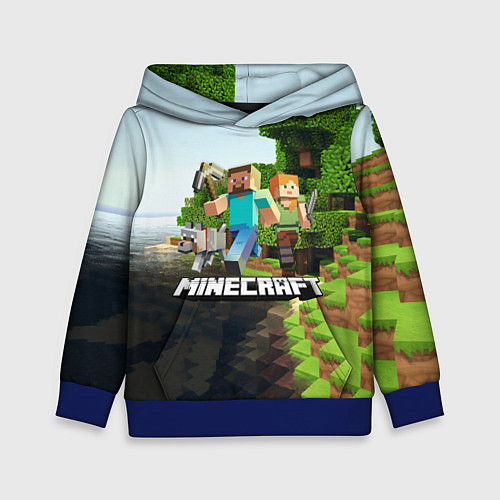 Детская толстовка Minecraft / 3D-Синий – фото 1