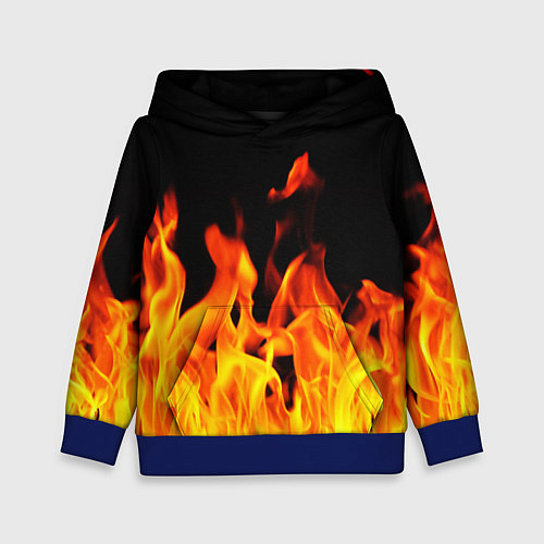 Детская толстовка ОГНЕННЫЙ / 3D-Синий – фото 1