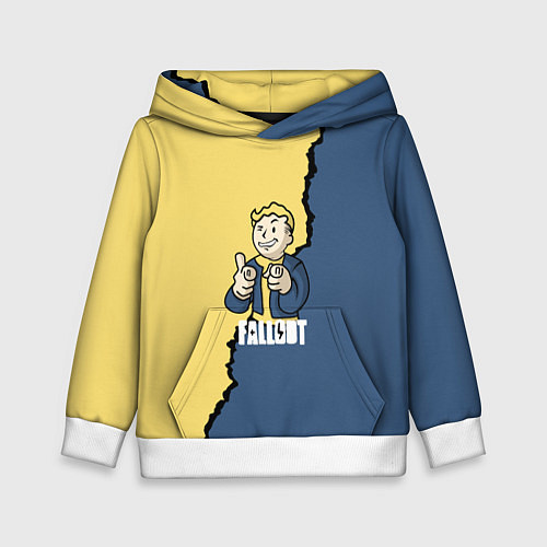 Детская толстовка Fallout logo boy / 3D-Белый – фото 1