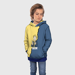 Толстовка-худи детская Fallout logo boy, цвет: 3D-синий — фото 2