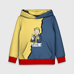 Толстовка-худи детская Fallout logo boy, цвет: 3D-красный