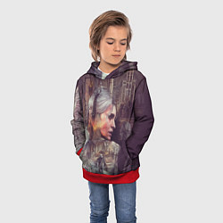 Толстовка-худи детская Ведьмак, цвет: 3D-красный — фото 2