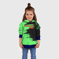 Толстовка-худи детская Kawasaki, цвет: 3D-синий — фото 2
