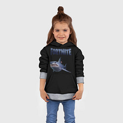 Толстовка-худи детская Loot Shark Fortnite, цвет: 3D-меланж — фото 2