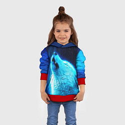 Толстовка-худи детская ВОЛЧИЙ ВОЙ D, цвет: 3D-красный — фото 2